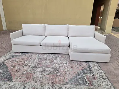 Crate&barrel lounge deep L shape sofa
