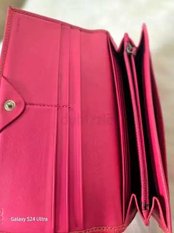 FENDI Pink Leather Long Wallet - Good Condition