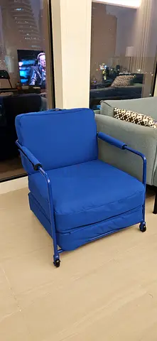 IKEA Blue single lounge armchair - modern compact lounge chair