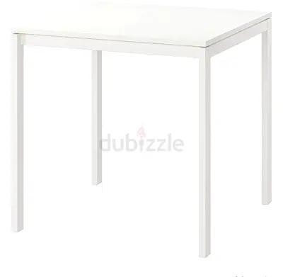 White square dining/utility table - simple modern design 75*75 cm