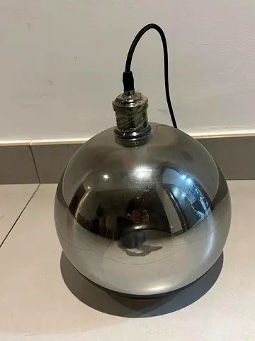 Silver Spherical Pendant Lamp - Modern Ceiling Light (2 in total) very good price AED 70 for both
