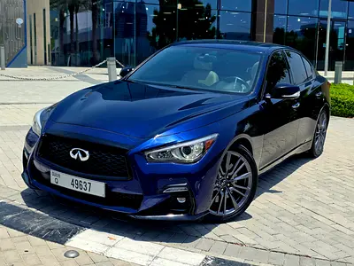 INFINITI Q50 RED SPORT 2023, 400 HP LUXURY SEDAN, GCC, FULL SERVICE HISTORY, ORIGINAL PAINT