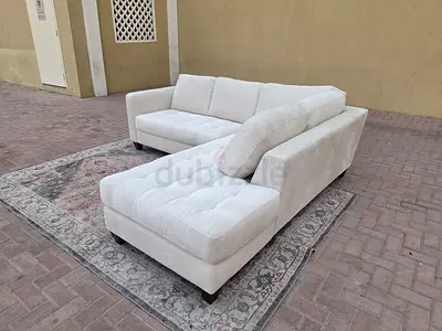 Natuzzi Italian L Shape Sofa Beige