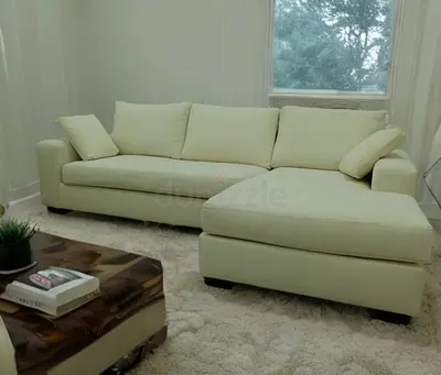 Pottery barn off white color lshape sofa for sale