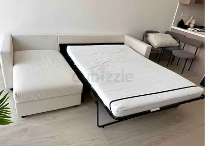 Comfortable L-Shaped Sofa Bed with Mattress