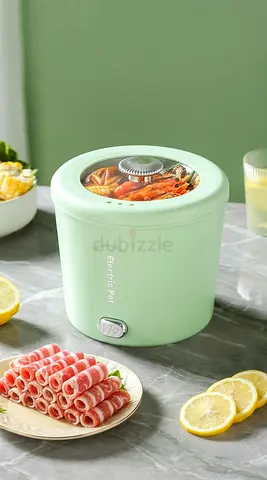 Compact Electric Hot Pot / Mini Electric Cooker - Mint Green