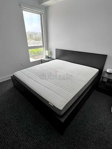 IKEA MALM 180x200cm King Bed – Black Frame and Mattress