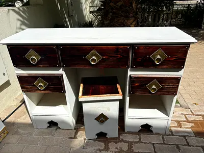 Dressing table and mirror