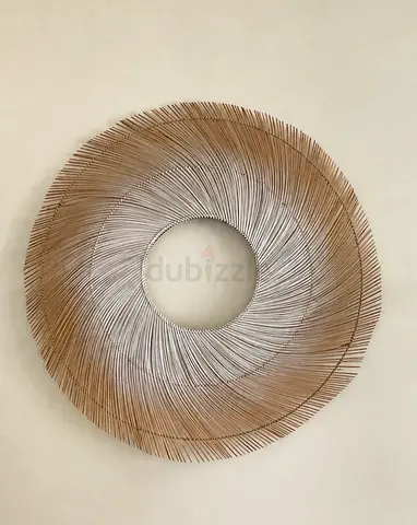 The One- Large Round Woven Sunburst Mirror