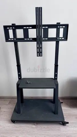 Mobile TV Stand with Wheels and Shelf - Adjustable Mount for big TV , I have 85 inch easy to hold
