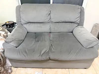 Comfortable 3+2-seater Grey Fabric Sofa - Good Condition