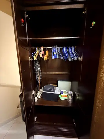 6 Door Dark Wooden Cabinet / Storage Cupboard - Good Condition