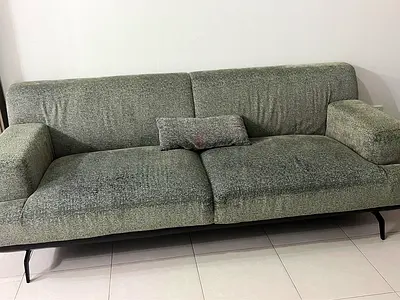 Home Centre Steve 3-Seater Fabric Sofa – Grey