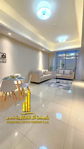 ✨ Luxury apartment for monthly rent, one bedroom and a hall with an open view, fully furnished with elegant furniture and a fully equipped kitchen