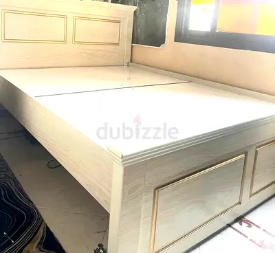Solid King Size 160-200 Wooden Bed with Headboard and mattress