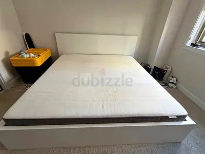 IKEA king size Bed With Mattress 180x200cm