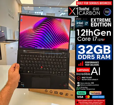 THINKPAD X1 CARBON - i7 12thGen 32GB Extreme Beast-Like New,  yoga t14s gen4 xps precision dragonfly