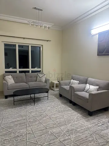 Light grey 4-seater sofa and loveseat set with cushions