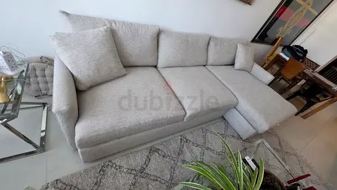 High Quality Crate and barrel lounge deep L Shape Sofa