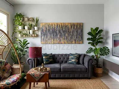 Abstract Textured Wall Art Panel in Grey and Gold - 120x60 cm