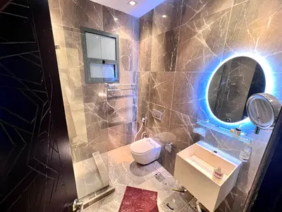 One bedroom and living room in Al Jurf 3 - with the finest finishes and a beautiful view - close to