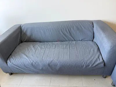 Gray Fabric 3-Seater Sofa in Good Used Condition
