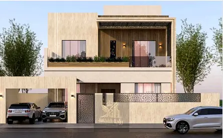 Hills - Sharjah | Luxury villa 4888 sq ft, 4 bedrooms, master with dressing room, majlis, lounges, equipped kitchen and maid's room. Modern design and