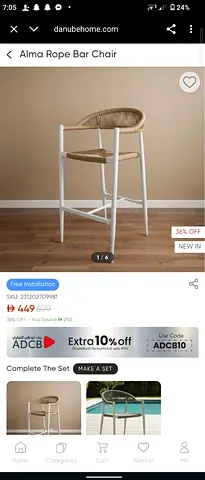 Danubehome Bar Chair