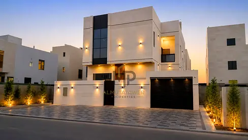 Distinctive family villa for sale in Al Bahia – Ajman | 5 master bedrooms | Includes fees, water, electricity, and air conditioning