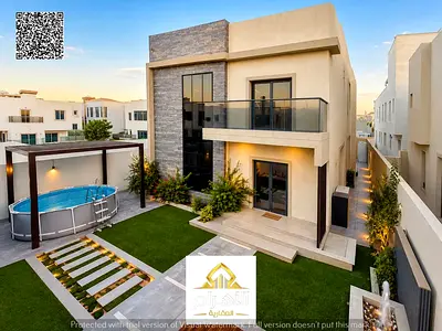 Modern villa ready for occupancy, with electricity, water, and air conditioning.