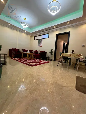 Furnished Apartment for Rent – Al Rawda 3 • 3 spacious bedrooms • Spacious and comfortable living room • 3 bathrooms • Completely new furniture • Ful