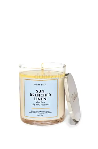 Sun Drenched Linen Scented Candle (White Barn) - 8oz
