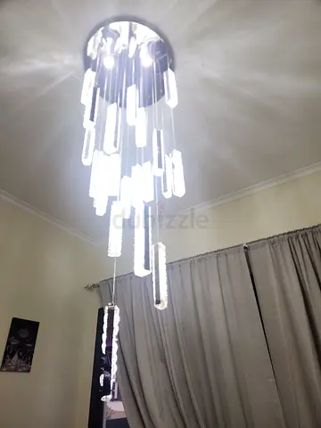 Modern crystal-style LED chandelier ceiling light