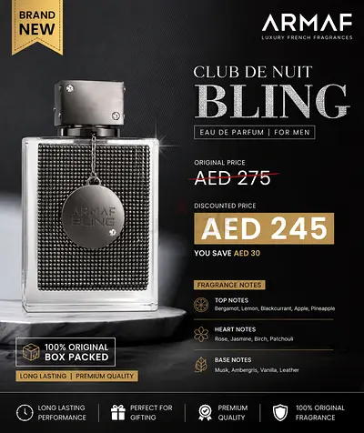 Armaf Club De Nuit Bling Eau de Parfum for Men - 100ml (Sealed)