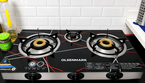 Olsenmark 3-Burner Gas Hob - Glass Top, Good Condition