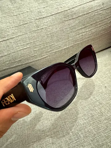 Original Fendi Black women's sunglasses with subtle gold detail