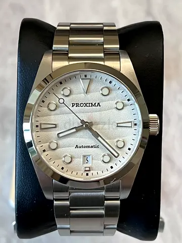 Proxima Desert Texture White Dial Pilot 37mm Automatic Watch