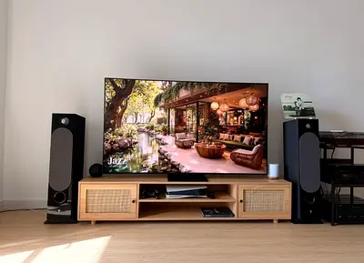 Rattan TV console