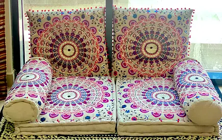 Traditional Arabic Floor Seating Majlis Set in perfect condition with very rare usage.