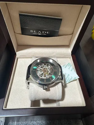 Blade automatic skeleton men's wristwatch in original box