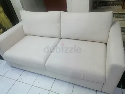 Comfortable Cream 2-Seater Sofa-bed vimle