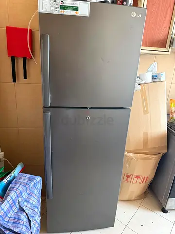 LG Double Door Refrigerator - Grey, Good Condition