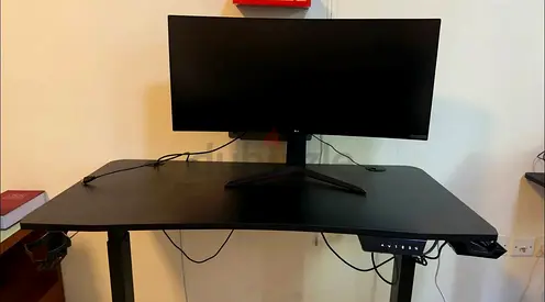 LG 34” UltraWide curved Gaming Monitor with Stand and chair