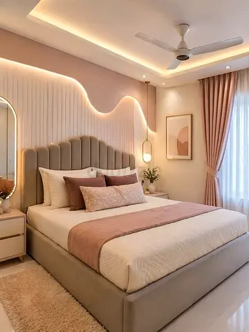 Elegant Soft Velvet Scalloped Bed Frame 💕 (Cozy & Modern)