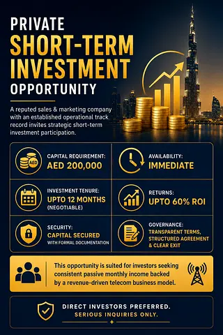 PRIVATE SHORT-TERM INVESTMENT OPPORTUNITY