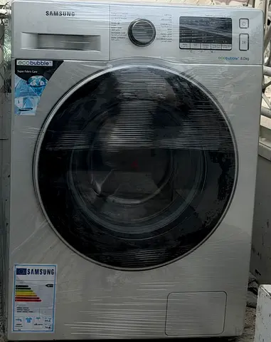Samsung Front Load Washing Machine 8kg - EcoBubble, Silver