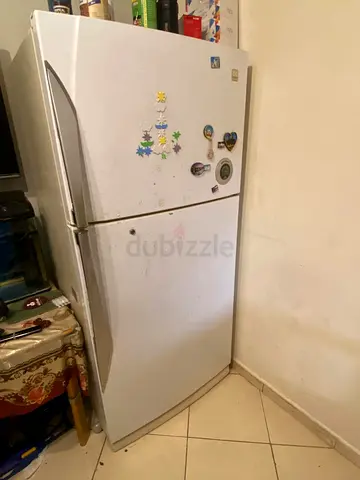 "Urgent Sale". White Double Door Refrigerator with Top Freezer - DAEWOO