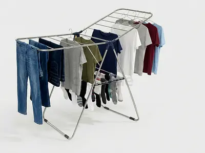 Foldable Stainless Steel Clothes Drying Rack - Free Standing Airer