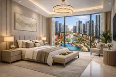 Family Living Opportunity in a Furnished 3 Bedroom Apartment in a Lagoon Community in Ajman with a F