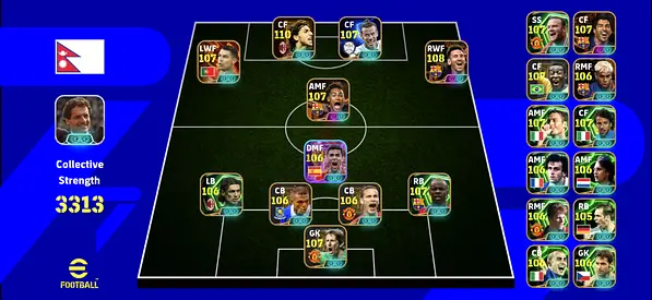 Efootball Mobile Account l (Multiple 105-110 OVR) Price negotiable